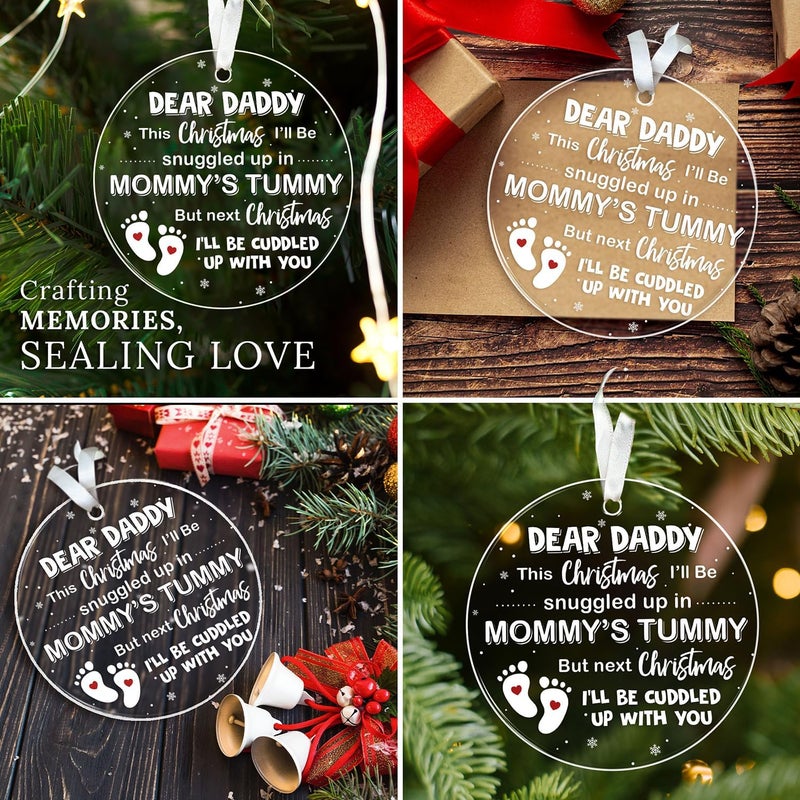 HEXMOZ First Time Dad Gifts - New Dad Gifts - Bumps First Christmas Ornament - Pregnancy Announcement for Husband, Soon to Be Daddy, 1st Time Daddy Gift - Expecting Baby on The Way - Image 5
